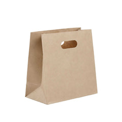 Bag Tek Rectangle Kraft Paper Take Out Bag - with Handles - 11