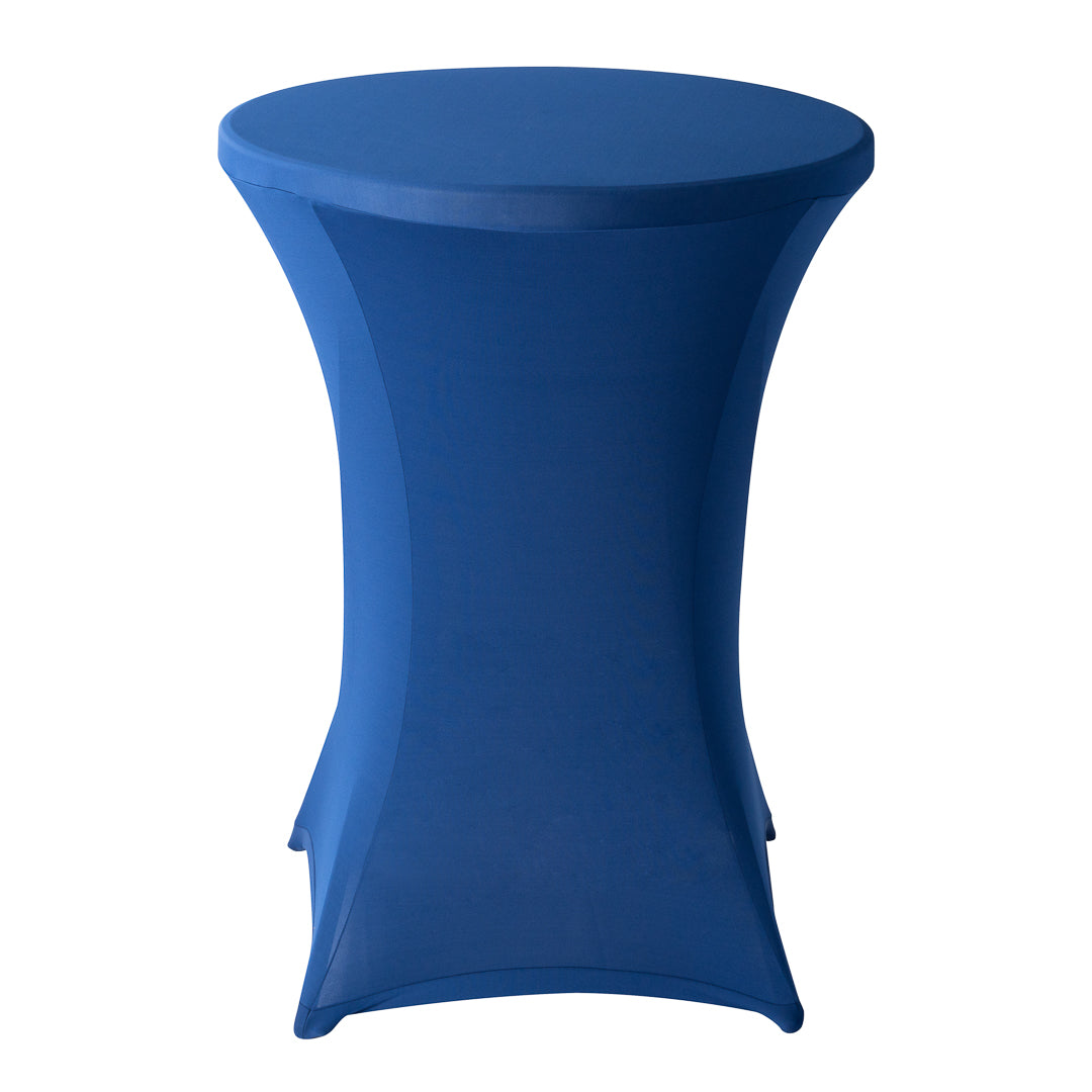 Table Tek Round Blue Polyester Table Cover - Bar Height - 32" - 10 count box