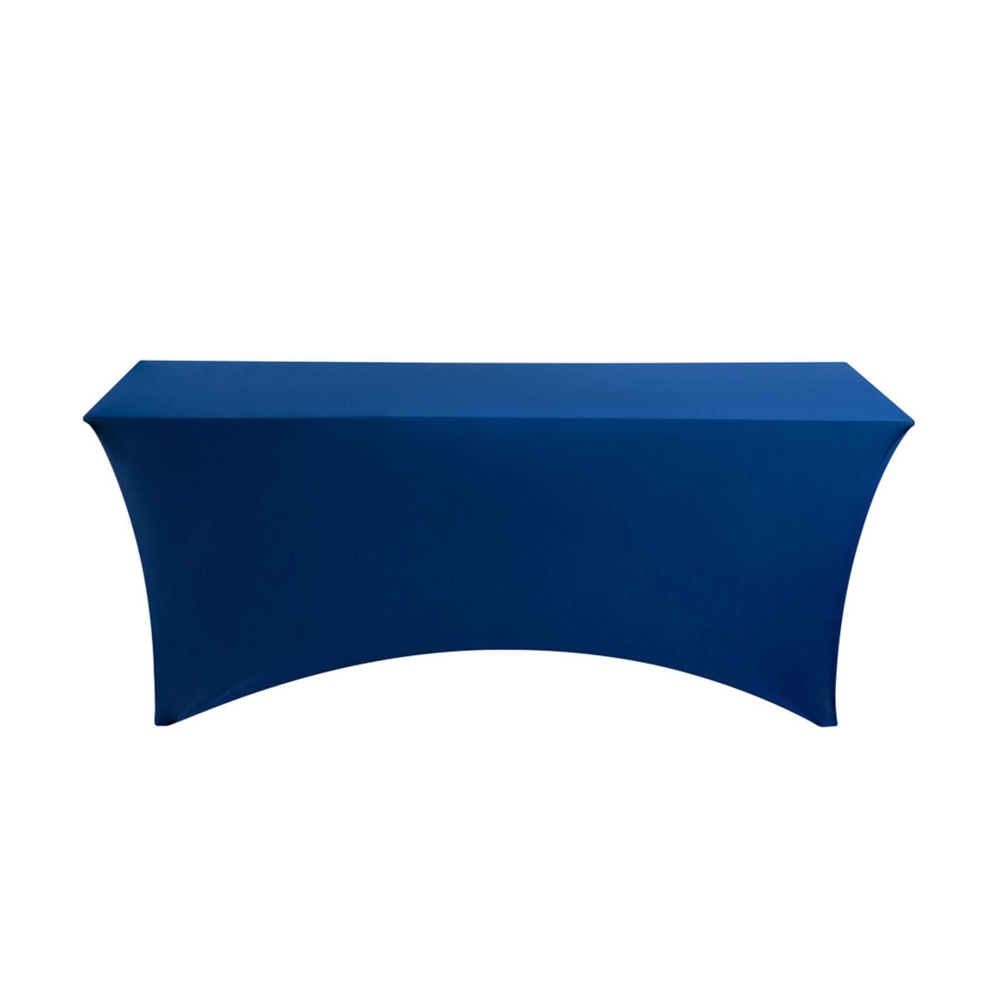 Table Tek Rectangle Blue Polyester Table Cover - Contour Cut - 72" x 30" - 10 count box