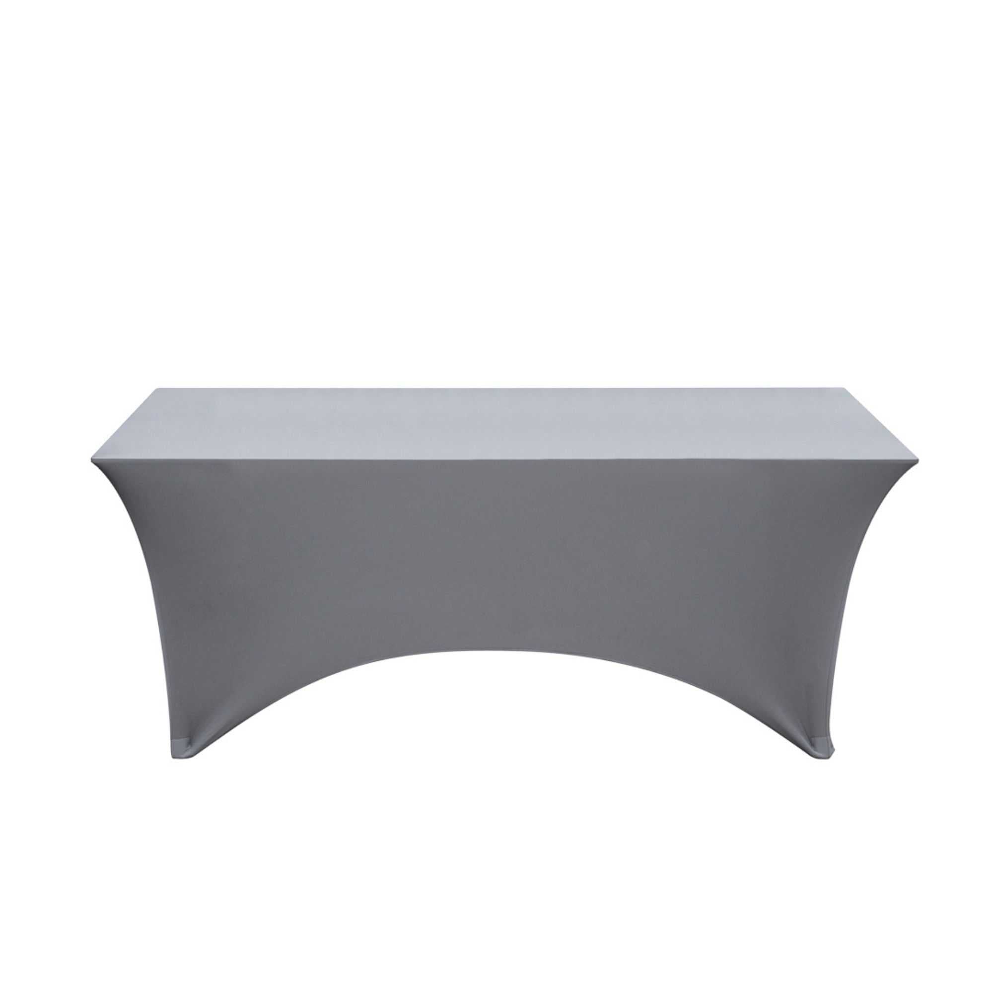 Table Tek Rectangle Charcoal Gray Polyester Table Cover - Contour Cut - 72" x 30" - 10 count box
