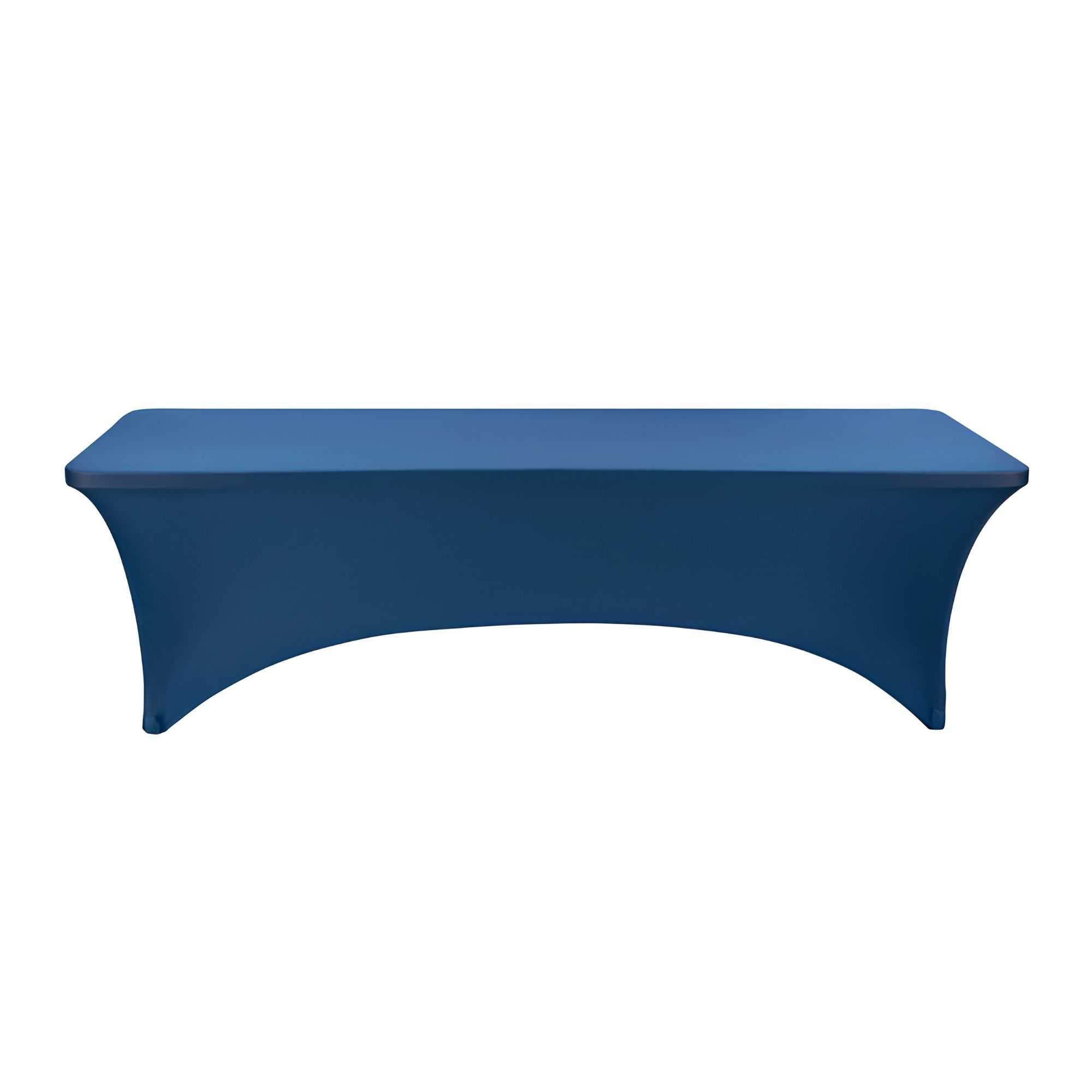 Table Tek Rectangle Blue Polyester Table Cover - Contour Cut - 96" x 30" - 10 count box