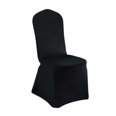 Table Tek Black Polyester Banquet Chair Cover - Universal, Stretch - 1 count box