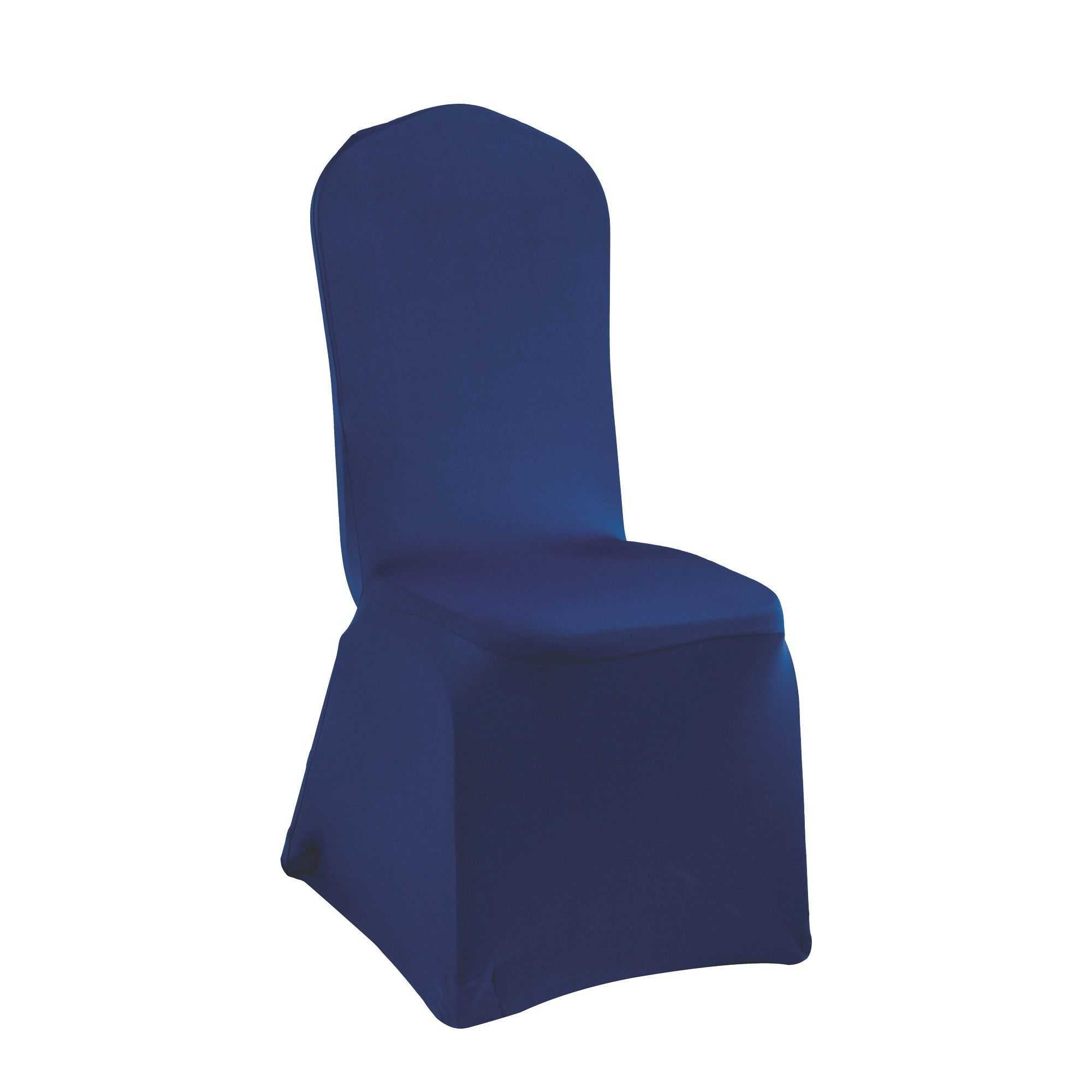 Table Tek Blue Polyester Banquet Chair Cover - Universal, Stretch - 10 count box