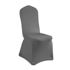 Table Tek Gray Polyester Banquet Chair Cover - Universal, Stretch - 10 count box