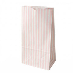 Bag Tek Peach and White Paper Bag - 6 lb - 6
