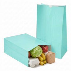 Bag Tek Turquoise Paper Bag - 12 lb - 7