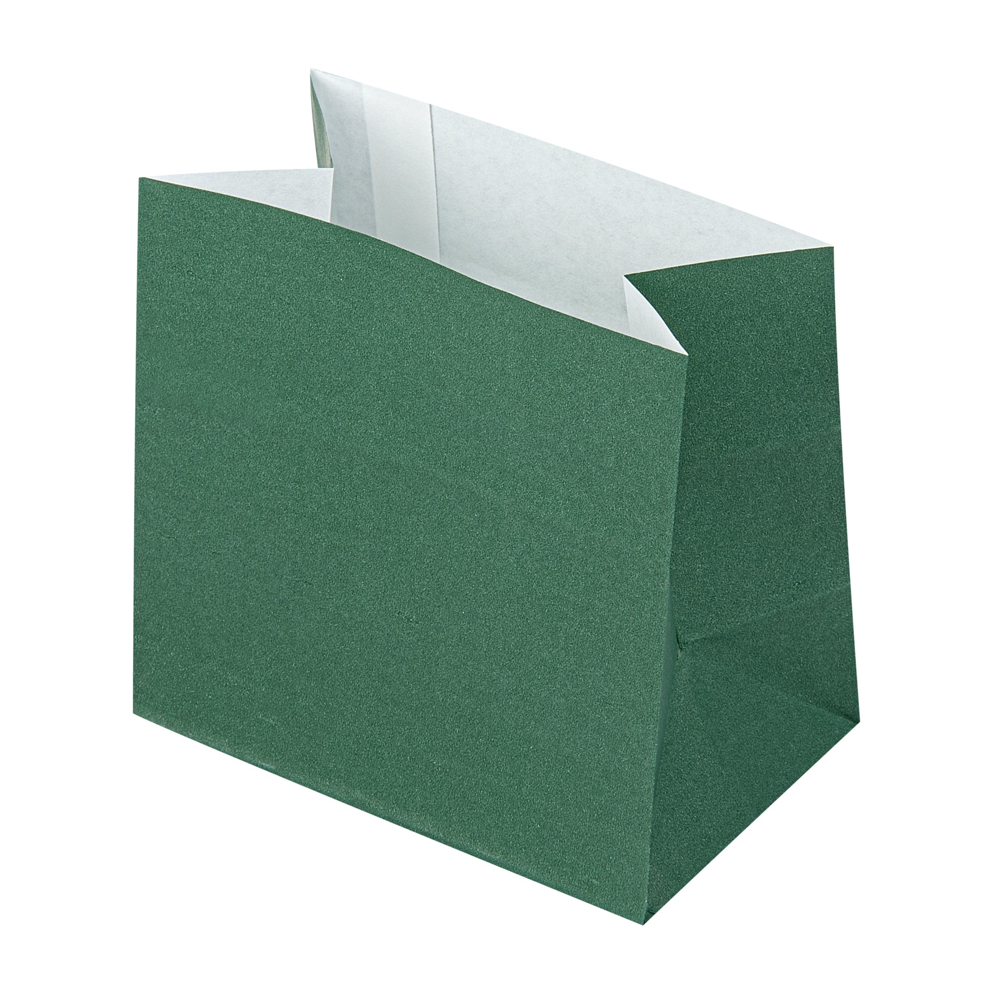 Bag Tek Forest Green Paper Small Snack Bag - 4" x 2 1/4" x 3 3/4" - 100 count box