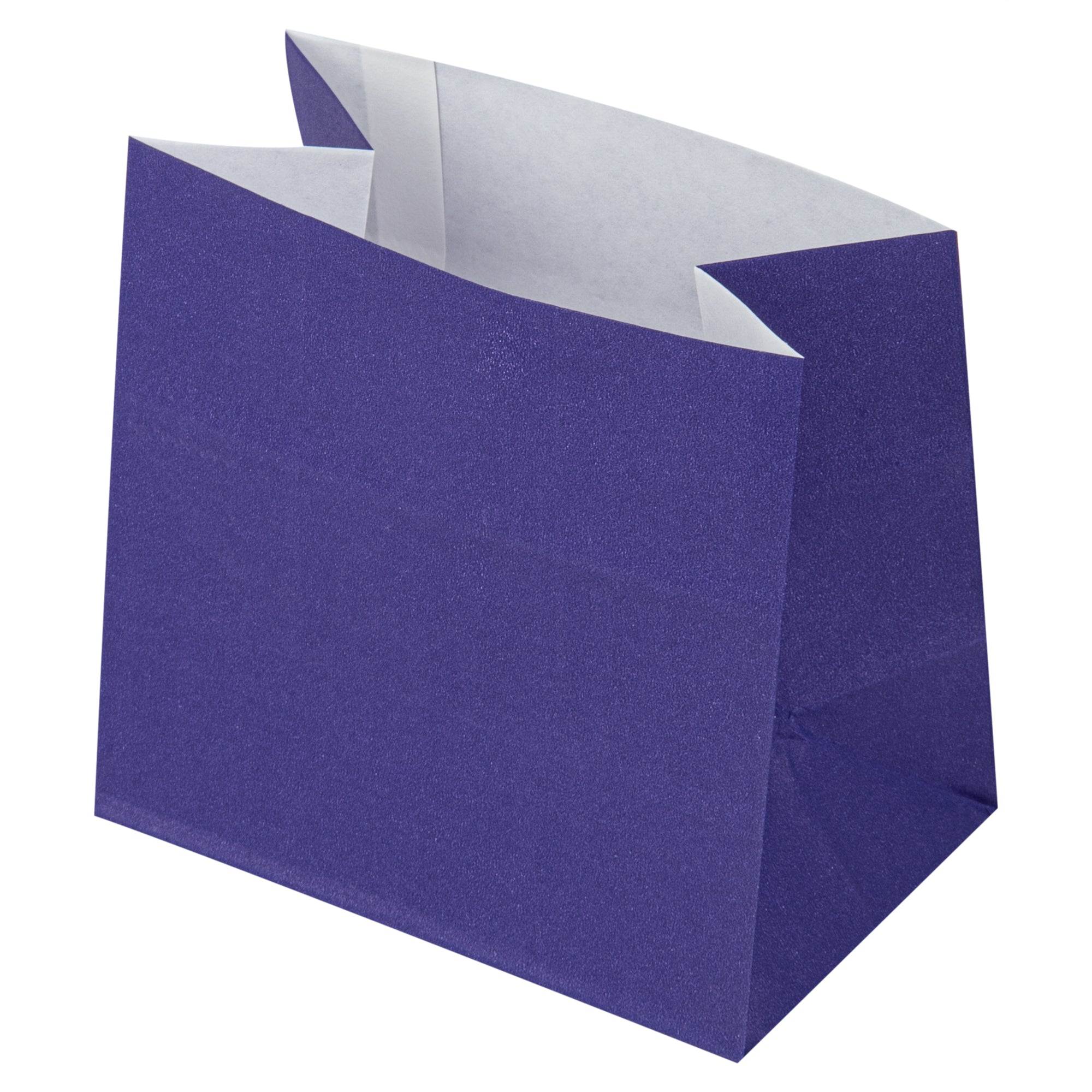 Bag Tek Purple Paper Small Snack Bag - 4" x 2 1/4" x 3 3/4" - 100 count box