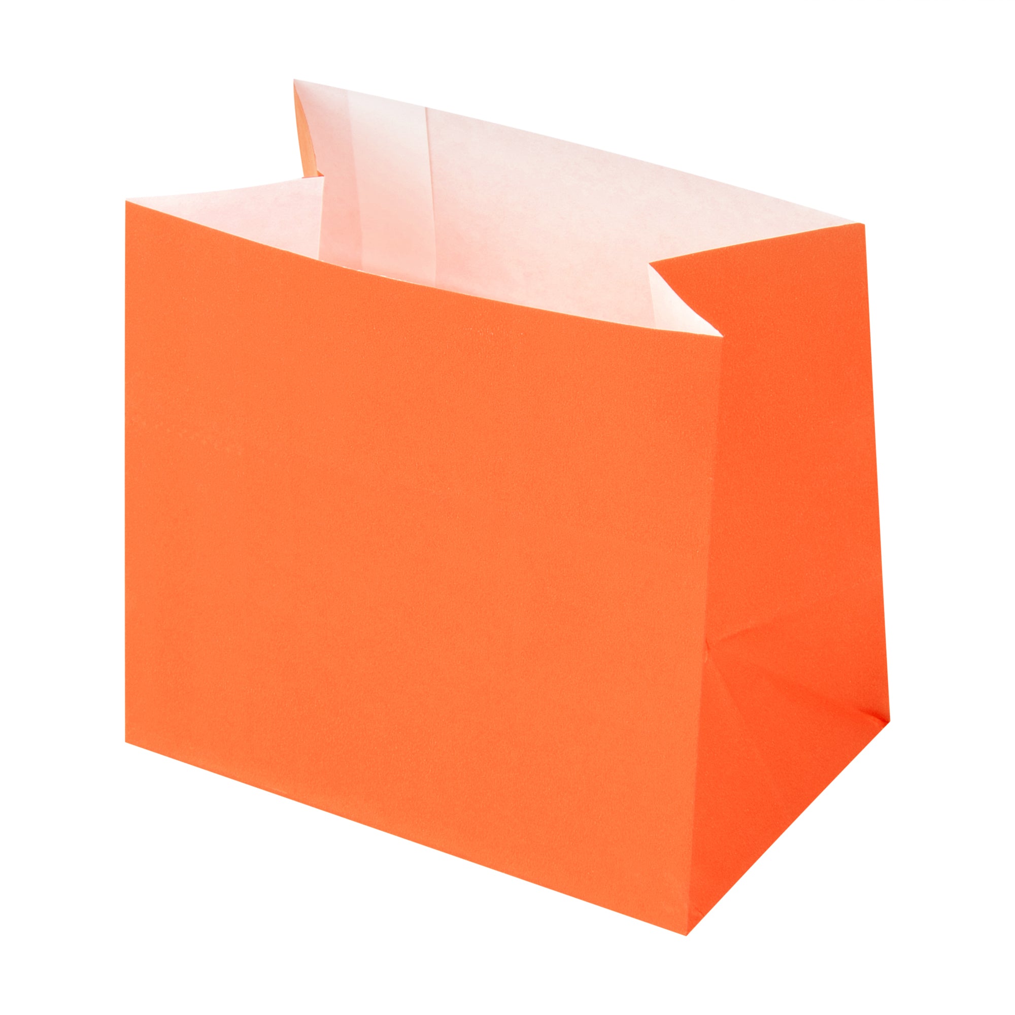 Bag Tek Tangerine Orange Paper Small Snack Bag - 4" x 2 1/4" x 3 3/4" - 100 count box