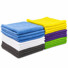 Clean Tek Professional Microfiber Cleaning Cloth - 6 Colors - 16