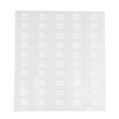 Label Tek Plastic Stress Reliever Label - Clear with White Font, Water-Resistant - 2