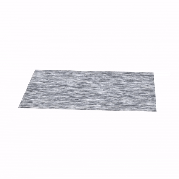 Sovereign Rectangle Gray Vinyl Woven Placemat - 16" x 12" - 6 count box