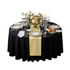 Table Tek Light Yellow Satin Table Runner - 12
