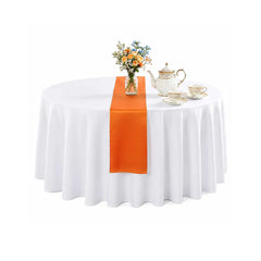 Table Tek Tangerine Orange Satin Table Runner - 12