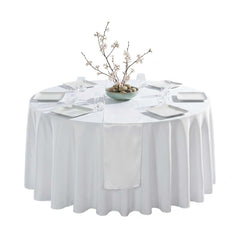 Table Tek White Satin Table Runner - 12