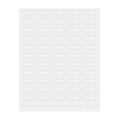 Label Tek Plastic Orange Label - Clear with White Font, Water-Resistant - 2