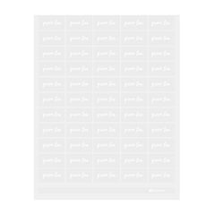 Label Tek Plastic Green Tea Label - Clear with White Font, Water-Resistant - 2