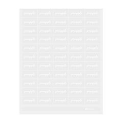 Label Tek Plastic Pineapple Label - Clear with White Font, Water-Resistant - 2