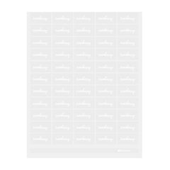 Label Tek Plastic Cranberry Label - Clear with White Font, Water-Resistant - 2