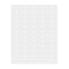 Label Tek Plastic Sweetened Tea Label - Clear with White Font, Water-Resistant - 2