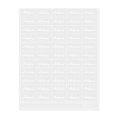 Label Tek Plastic Wheatgrass Label - Clear with White Font, Water-Resistant - 2