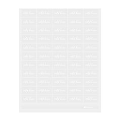 Label Tek Plastic Cold Brew Label - Clear with White Font, Water-Resistant - 2