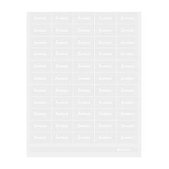 Label Tek Plastic Turmeric Label - Clear with White Font, Water-Resistant - 2