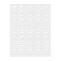Label Tek Plastic Ginger Label - Clear with White Font, Water-Resistant - 2