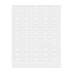 Label Tek Plastic Apple Label - Clear with White Font, Water-Resistant - 2