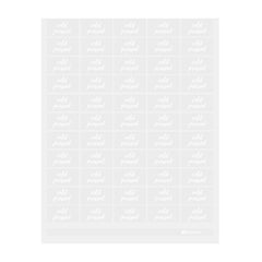 Label Tek Plastic Cold Pressed Label - Clear with White Font, Water-Resistant - 2