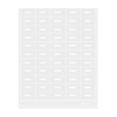 Label Tek Plastic Raw Label - Clear with White Font, Water-Resistant - 2
