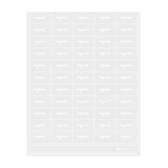 Label Tek Plastic Organic Label - Clear with White Font, Water-Resistant - 2