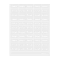 Label Tek Plastic Lemonade Label - Clear with White Font, Water-Resistant - 2