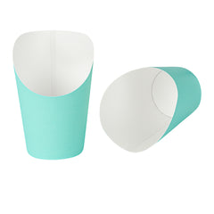 Bio Tek 12 oz Round Turquoise Paper Incline Cup - 3 1/2