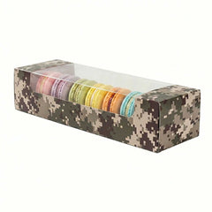 Pastry Tek Camouflage Paper Pastry / Cake Box - with Window - 9 3/4