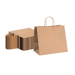 Saving Nature Kraft Paper Retail Bag - with Handles - 12 1/2