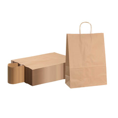 Saving Nature Kraft Paper Retail Bag - with Handles - 12 1/2
