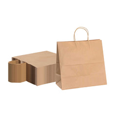 Saving Nature Kraft Paper Retail Bag - with Handles - 12 1/2