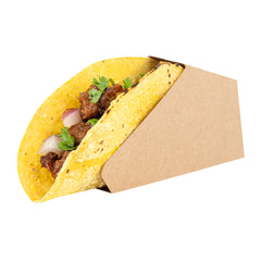 Bio Tek Kraft Paper Small Taco Holder - Greaseproof - 4