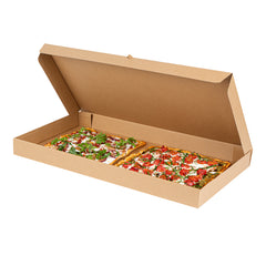Eco Pie Kraft Paper Corrugated Flatbread Box - 24