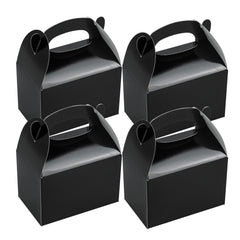Bio Tek Black Paper Gable Box / Take Out Container - Greaseproof - 4