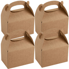 Bio Tek Kraft Paper Gable Box / Take Out Container - Greaseproof - 4
