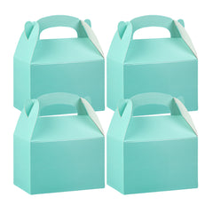 Bio Tek Turquoise Paper Gable Box / Take Out Container - Compostable - 4