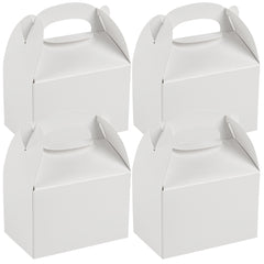 Bio Tek White Paper Gable Box / Take Out Container - Greaseproof - 4