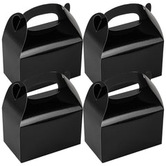 Bio Tek Black Paper Gable Box / Take Out Container - Greaseproof - 6