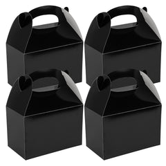 Bio Tek Black Paper Gable Box / Take Out Container - Greaseproof - 8 1/2