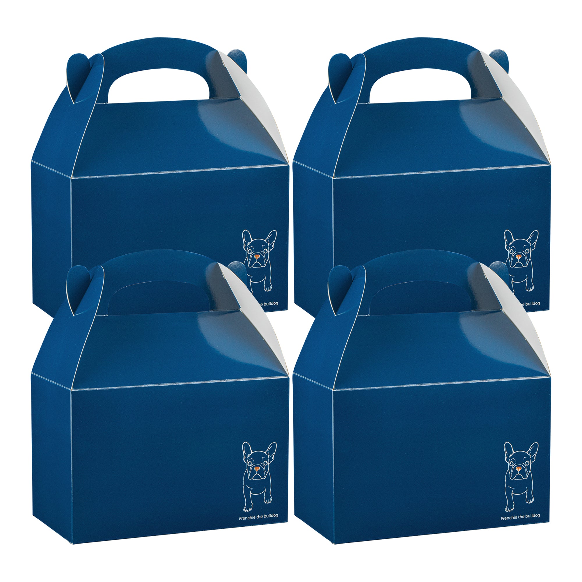 Bio Tek Frenchie Paper Gable Box / Take Out Container - Compostable - 8 1/2" x 4 3/4" x 5 1/2" - 100 count box