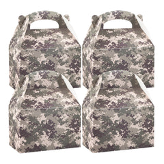 Bio Tek Camouflage Paper Gable Box / Take Out Container - Compostable - 8 1/2