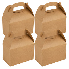 Bio Tek Kraft Paper Gable Box / Take Out Container - Greaseproof - 8 1/2