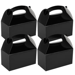 Bio Tek Black Paper Gable Box / Take Out Container - Greaseproof - 9 1/2